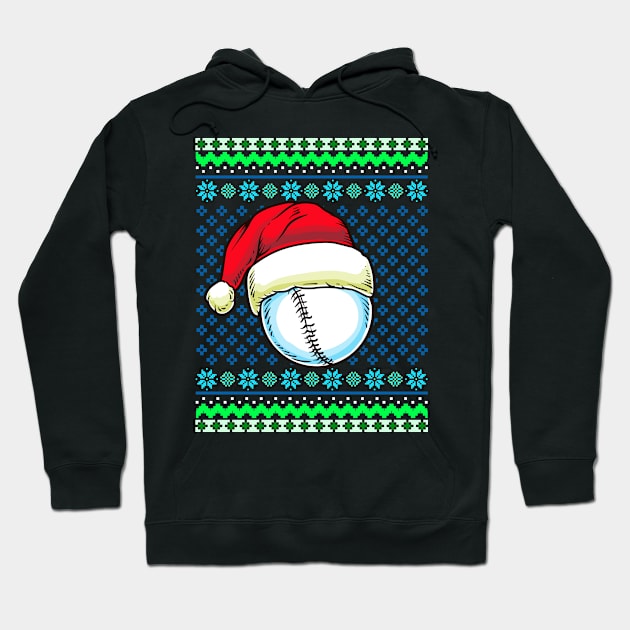 Funny Baseball for Men Gift Ugly Christmas Design Hoodie by Dr_Squirrel